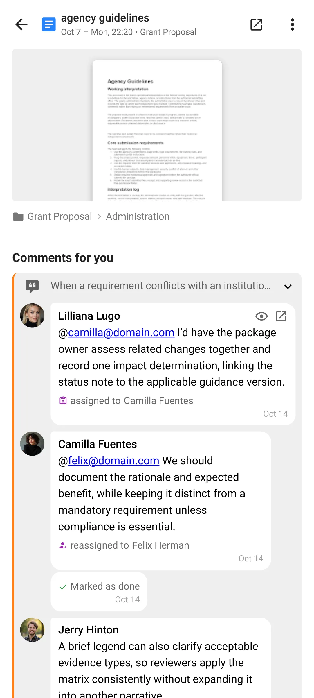 FolderFeed file screen